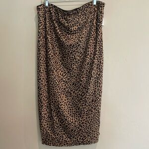 Isabel Maternity Leopard Print Slip skirt s M